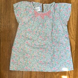 Jacadi Paris Girls Smocked Floral Blouse Size 12A